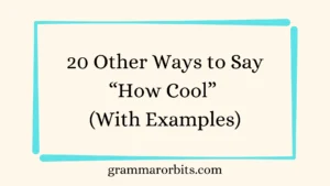 Other Ways to Say “How Cool”