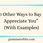 Other Ways to Say “I Appreciate You”
