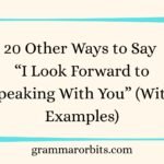 Other Ways to Say “I Look Forward to Speaking With You”