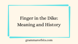 Finger in the Dike