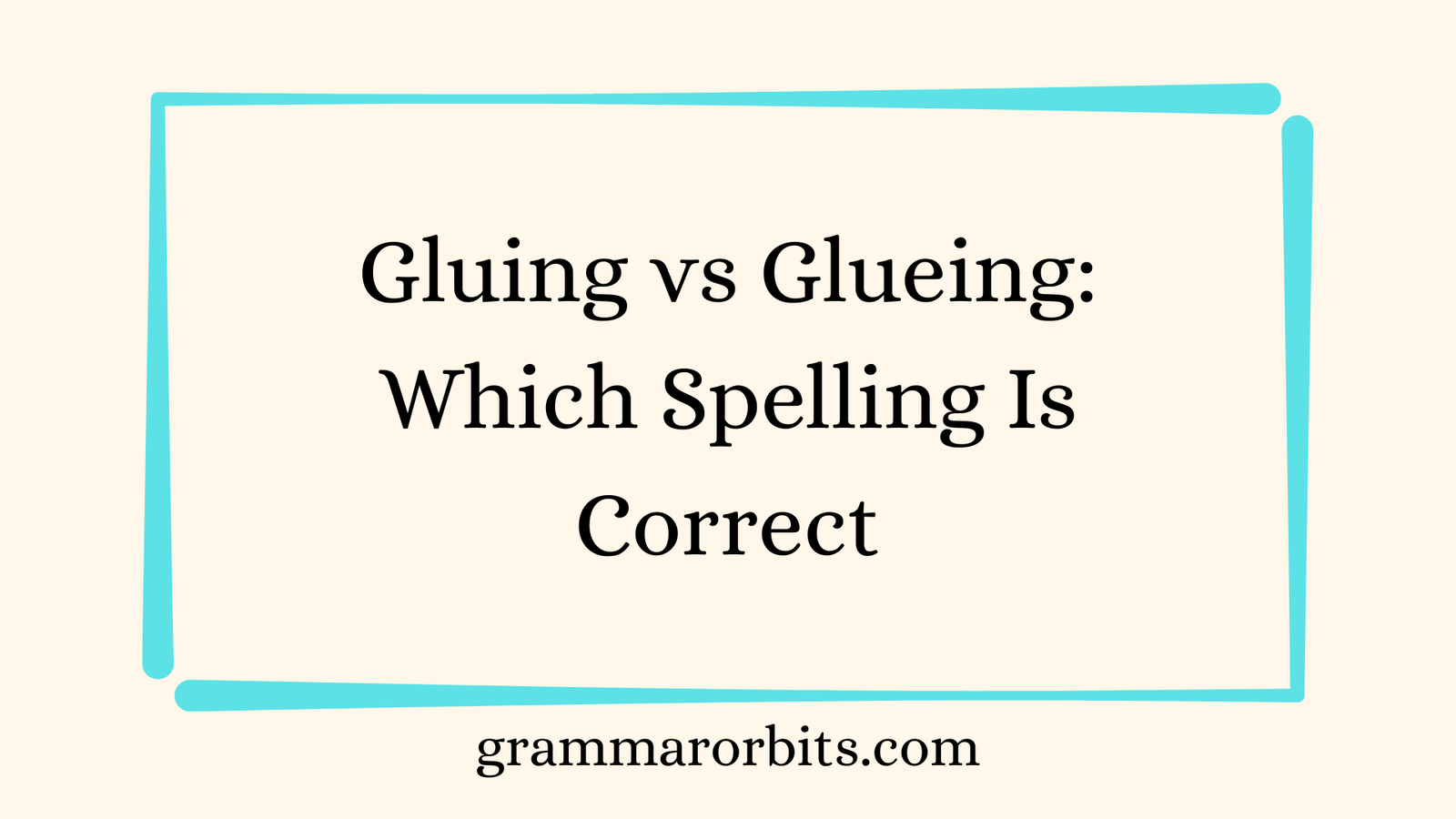 Gluing vs Glueing