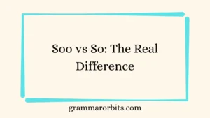 Soo vs So