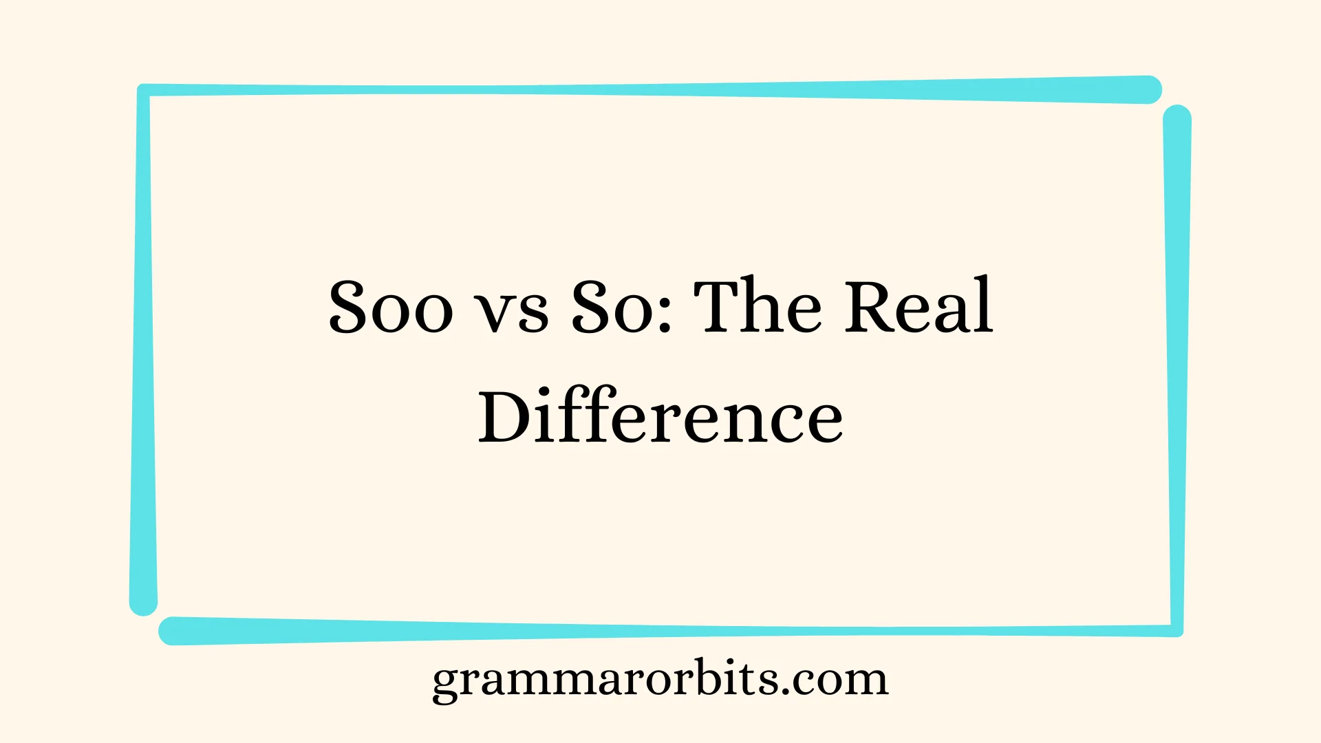 Soo vs So