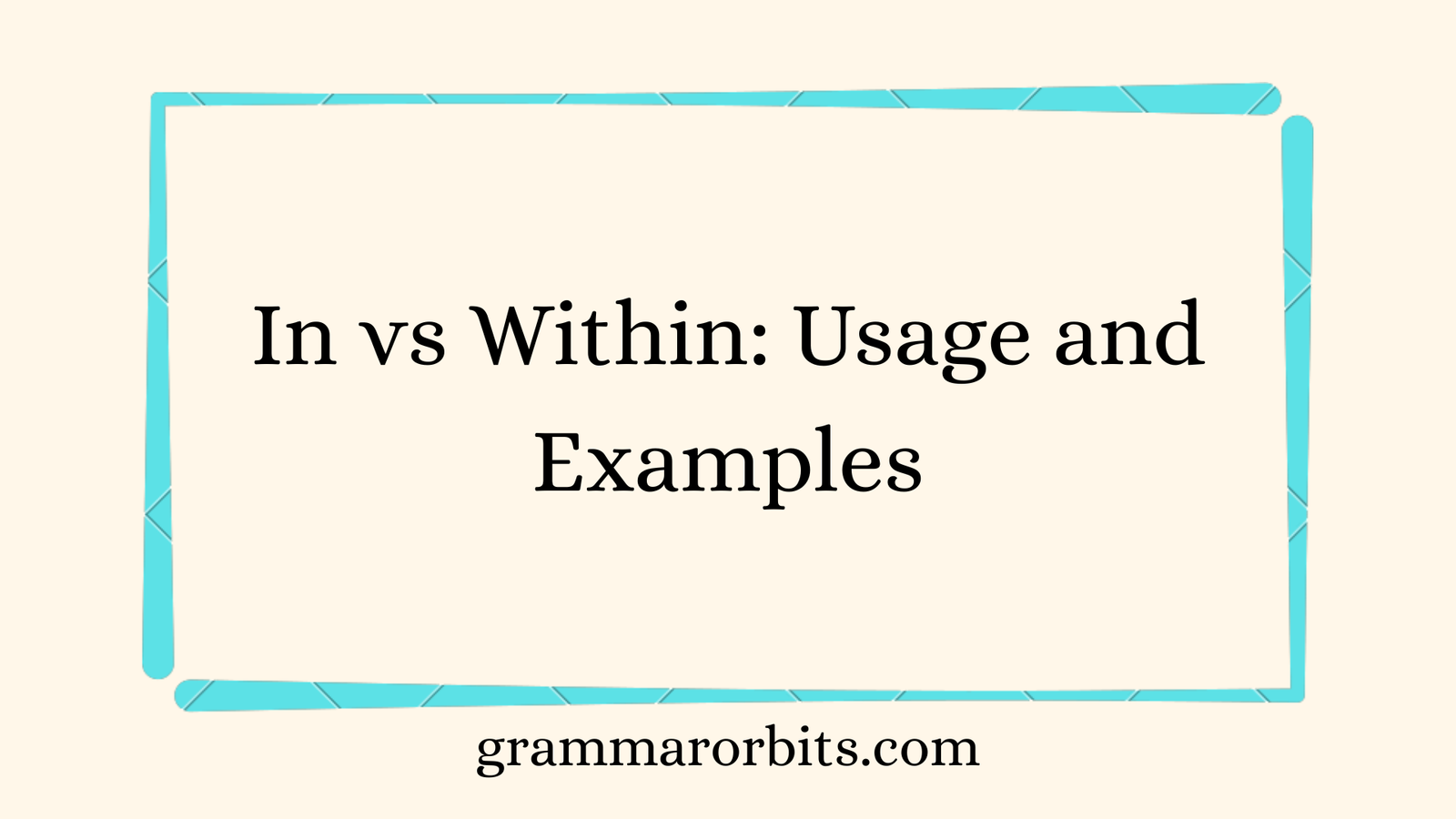 In vs Within