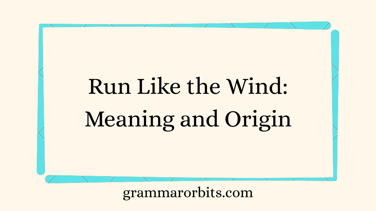Run Like the Wind