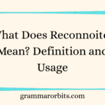 What Does Reconnoiter Mean