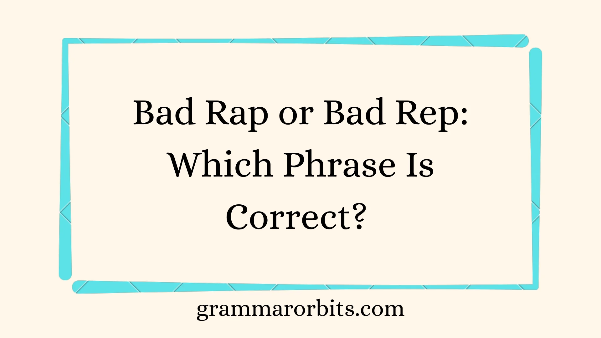 Bad Rap or Bad Rep
