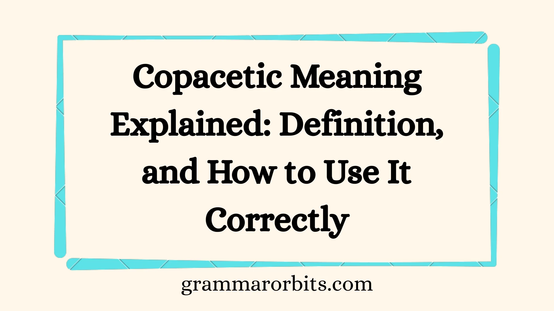 Copacetic Meaning