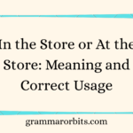 In the Store or At the Store