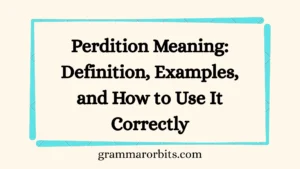 Perdition Meaning
