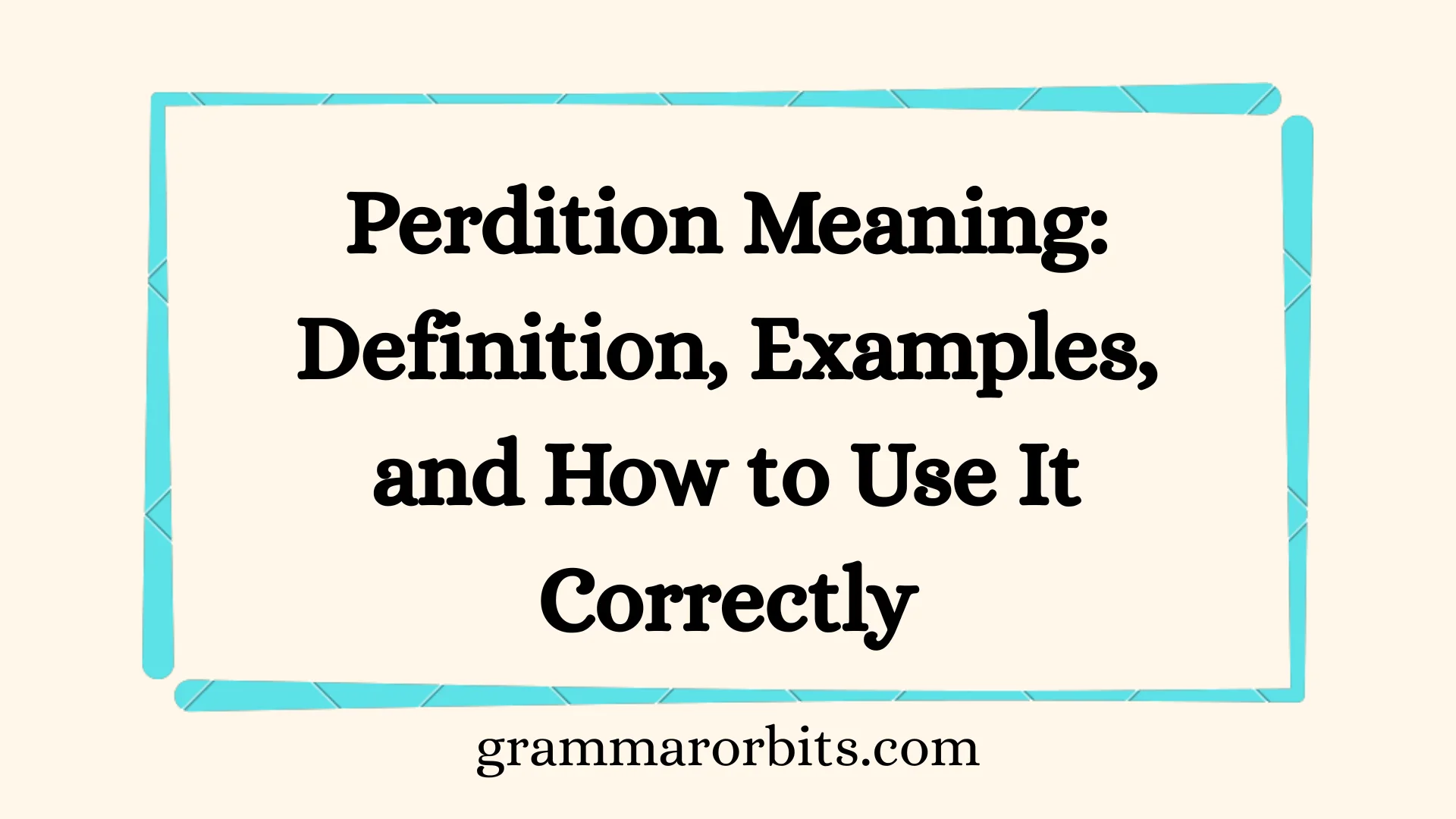 Perdition Meaning