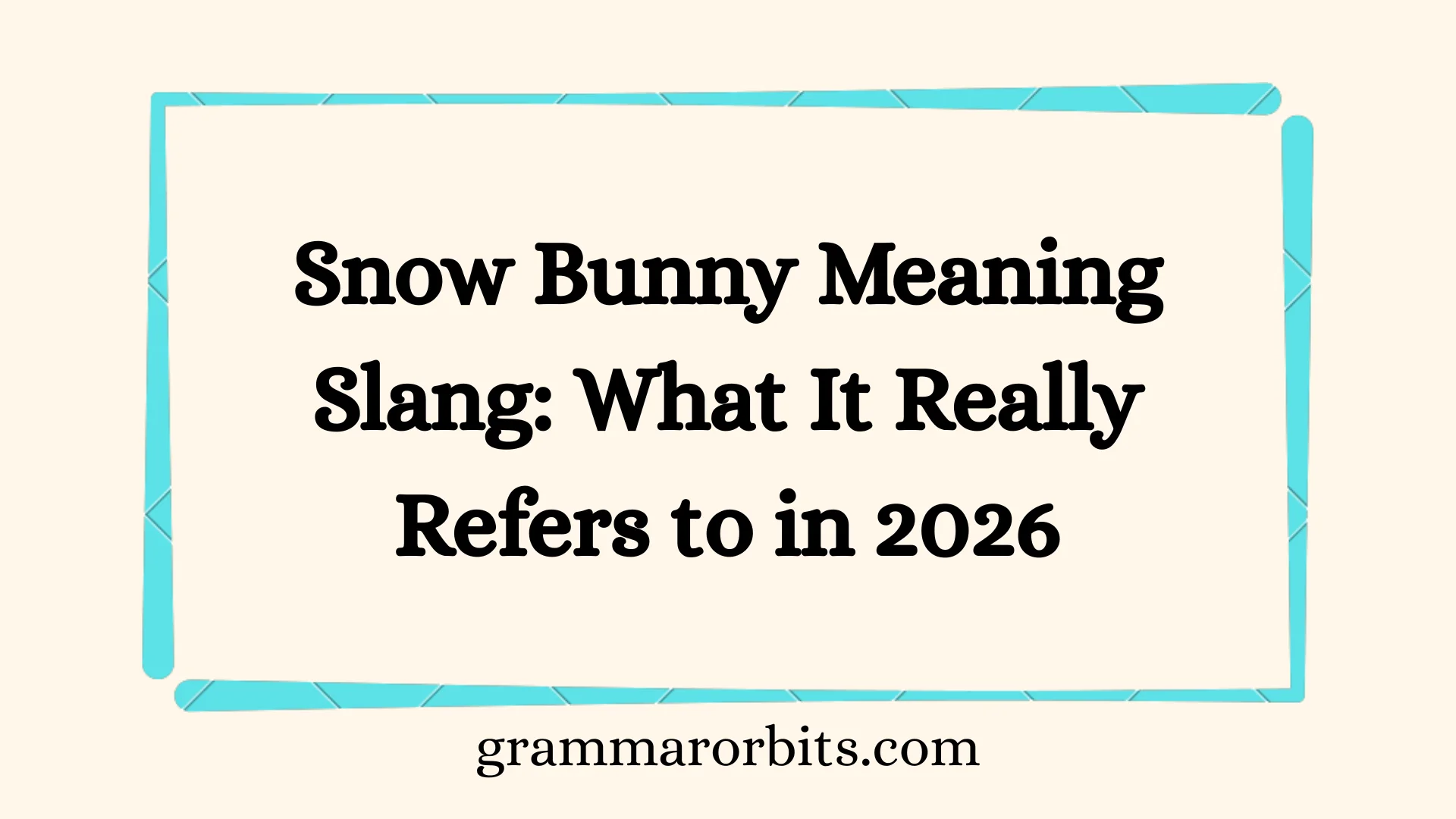 Snow Bunny Meaning Slang