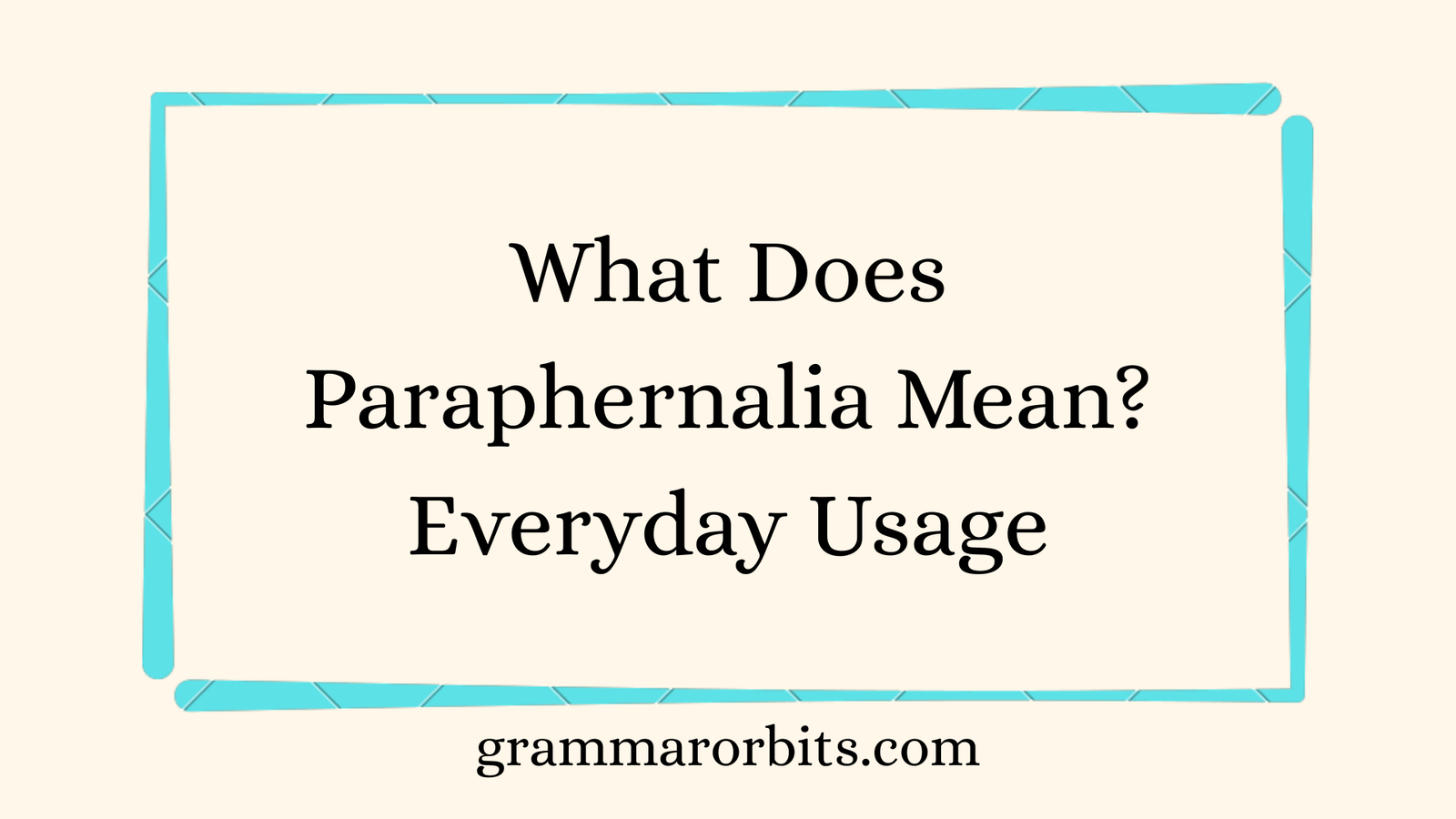What Does Paraphernalia Mean