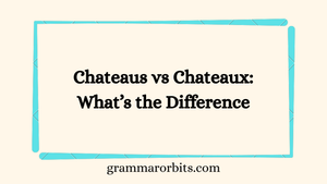 Chateaus vs Chateaux