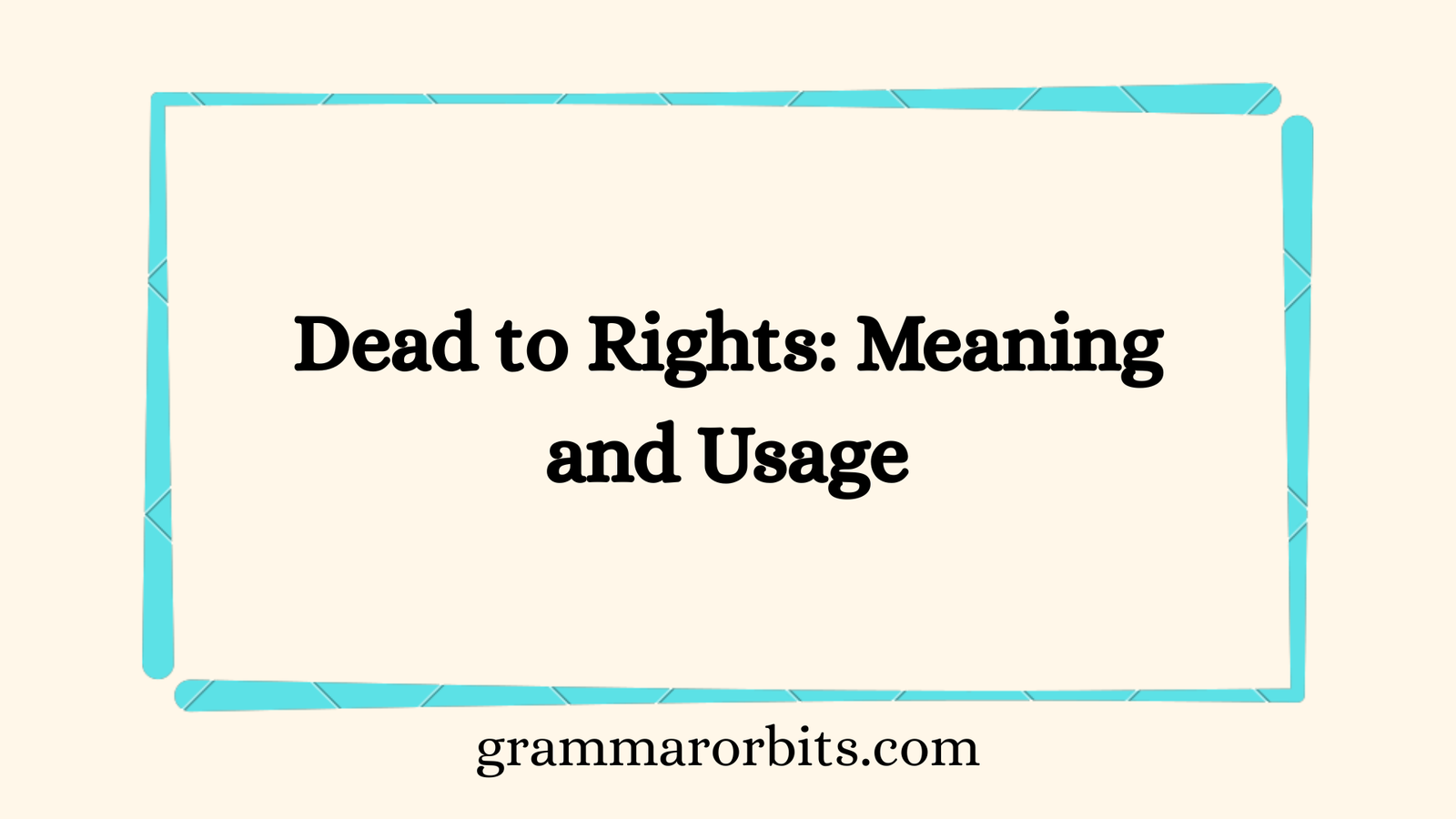 Dead to Rights
