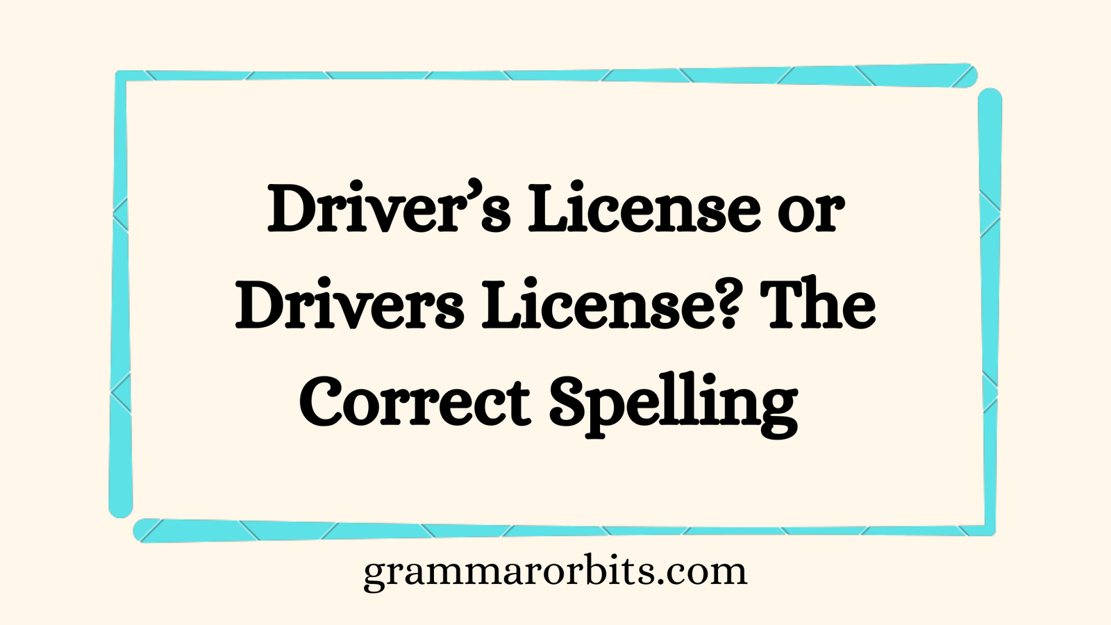 Driver’s License or Drivers License