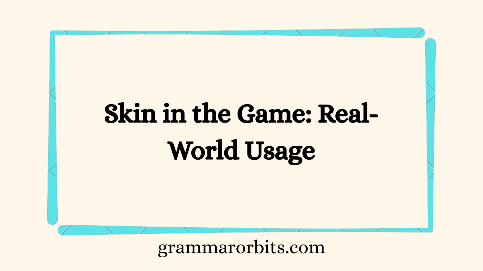 Skin in the Game