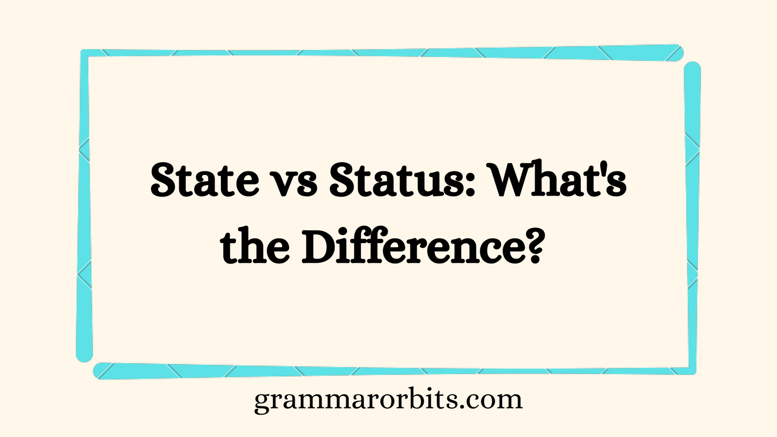 State vs Status