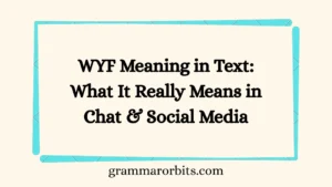 WYF Meaning in Text: What It Really Means in Chat & Social Media